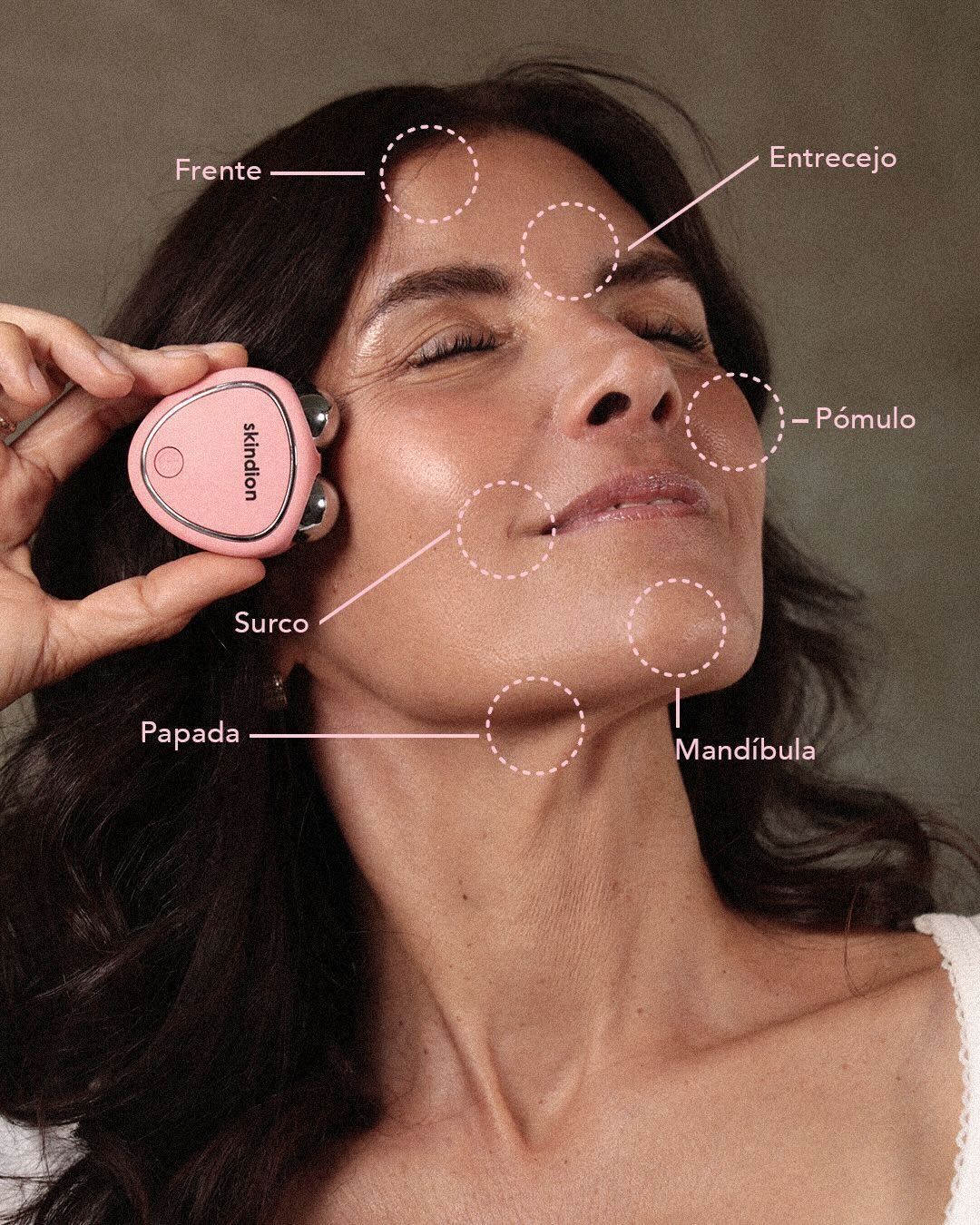 Dispositivo de Tonificación Facial Skindion Rosa