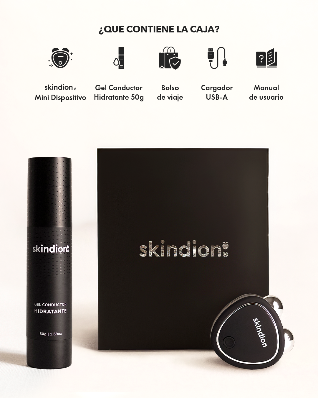 Dispositivo de Lifting Facial Skindion Negro