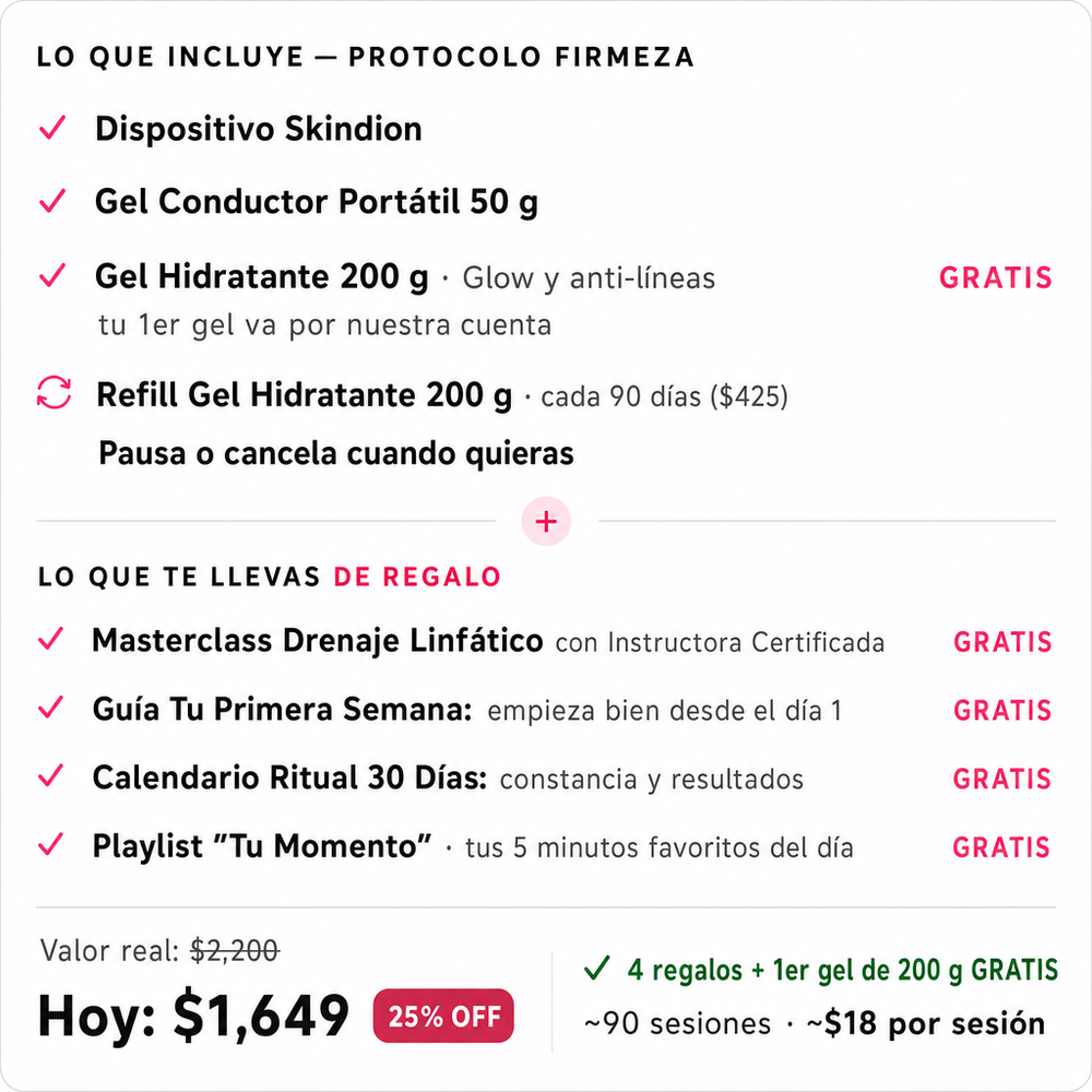 Dispositivo de Lifting Facial Skindion Rosa